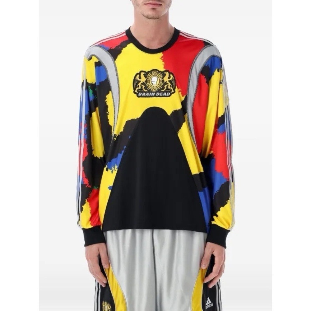 adidas Originals Brain Dead Men's XL Long Sleeve Soccer Jersey Shirt JY7958